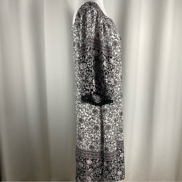 Avenue Black And White Floral Shift Dress Size 14/16 - Picture 6 of 16